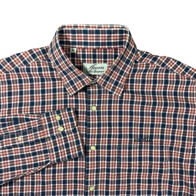 Acorn by Bob Goldfeder Men's Sz XL Western Pearl Snap Shirt Kemo Sabe Plaid Red - Image 1 of 4