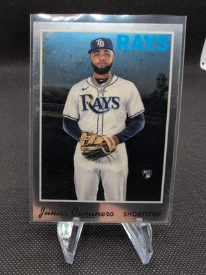 Junior Caminero 2024 Topps Chrome Lids Mitchell & Ness Rookie RC #17 Rays 🔵⚪🔵 - Image 1 of 2