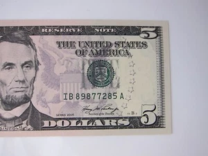2006 $5 Uncirculated Bill #IB89877285A - Picture 1 of 3