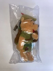 NEW w/tag Disney Store -ROBINHOOD POOH- 8" Bean Bag Plush Halloween - Picture 1 of 3