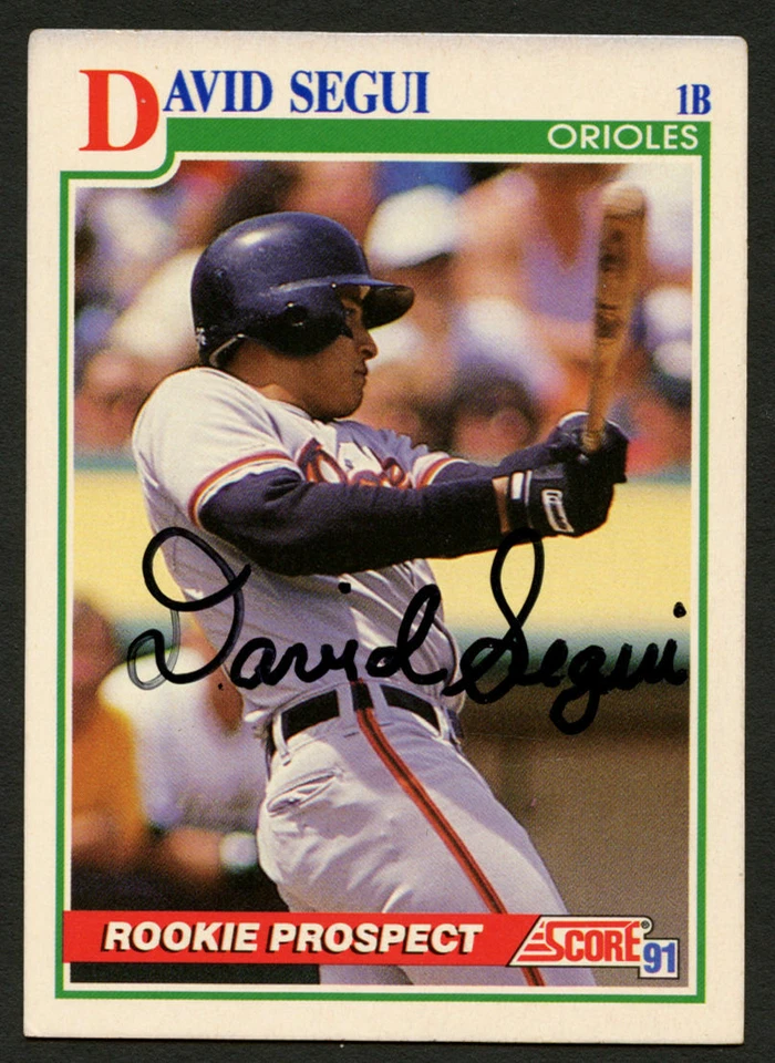 David Segui #362 signed autograph auto 1991 Score Baseball Trading Card Foto 1 de 1