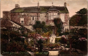 JARDÍN HOLANDÉS Trerice Manor House cerca de Newquay Cornwall postal sin usar - Imagen 1 de 2