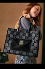 Harry Poter Color-Blocked Plaid Fashionable Tote Bag