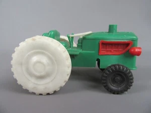C115 Giocattolo Vintage Bazar Francia Trattore Agricolo Verde Plastica L 13,2 Cm - Picture 1 of 11