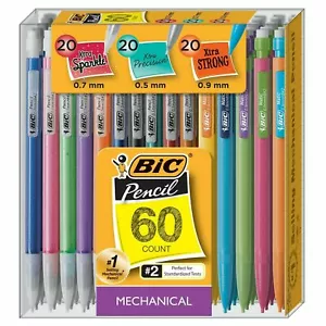 BIC Mechanical Pencil Variety Pack, Assorted Size, 0.5mm, 0.7mm, 0.9mm, 60-Count - Picture 1 of 3