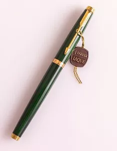 Parker 75 Laque / Laquer Green Malachite Medium Fountain Pen 14K FRANCE - Picture 1 of 6