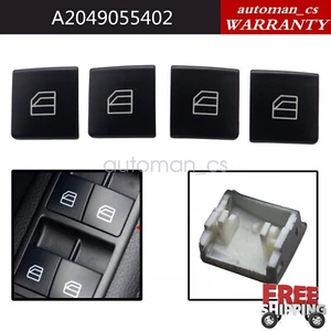 Cubierta de botón de interruptor de ventana 4 piezas para Mercedes-Benz W204 Clase C W212 A2128208310 - Imagen 1 de 6