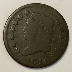 1814 US Large Cent G/VG - Picture 1 of 2