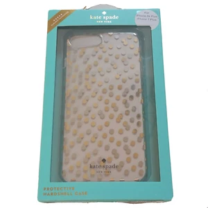 Kate Spade New York iPhone 7 Plus 6s Plus Confetti Dot Silver Gold Brand New! - Picture 1 of 8