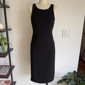THEORY Sexy Backless Crepe Sheath Cocktail Dress-Lined-Women's Size 2-Black - Picture 1 of 14
