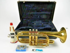 CONN 14A Cornet🎺 Director and Case With EXTRAS 848490 - For PARTS or REPAIR!!! - Picture 1 of 24