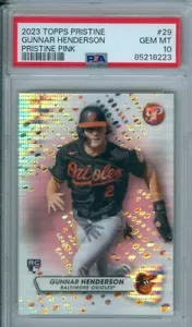 Gunnar Henderson 2023 Topps Pristine Pink #14/15 RC Rookie #29 PSA Gem Mint 10 - Picture 1 of 2