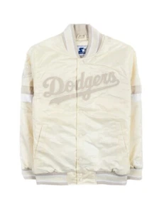 Starter L.A. Dodgers Home Game Pearl Satin Varsity Jacket - Picture 1 of 8