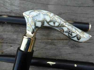 Brass Antique Victorian Handle Wooden Vintage Style Walking Stick/Cane Designer - Picture 1 of 4