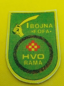 Croatian Army HVO Rama FOFA 1. Bojna Bosnia, army military patch ! - Picture 1 of 2