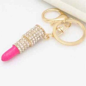 Llavero/colgante de estrás para mujer oro rosa broche caja de regalo - Imagen 1 de 6