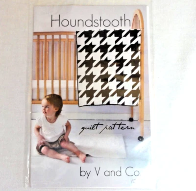 Quilt Pattern HOUNDSTOOTH by V and Co. Elegant Black and White Design 2011 - Image 1 of 3
