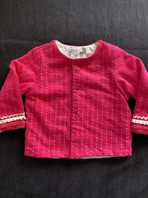 Catimini (France) Reversible Pink/White + Gold Leaves Lightweight Jacket 6Months - Photo 1/4
