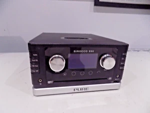 Pure Sirocco 550 CD iPod Dock Radio Shelf Music System Black FAULTY SPARES - Picture 1 of 9