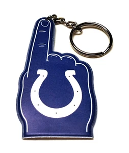 INDIANAPOLIS COLTS NFL KEYCHAIN WERE #1 FINGER PUPPET FOAM-LINED VINYL 2 SIDES - Picture 1 of 4