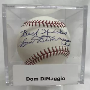 Dom DiMaggio “The Little Professor” Red Sox Center Fielder Signature Baseball - Picture 1 of 3