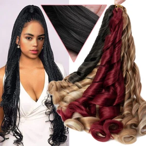 24" Darling Empress French Curl Braids Loose Curly Pre Stretched Twist Extension - Picture 1 of 27