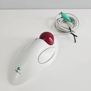 Logitech Marble Mouse T-CM14 Wired PS/2 Trackball Tested Working - Picture 1 of 4