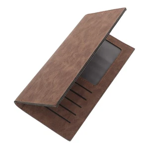  Men Slim Wallet: Multi Cards Slot Wallet | Retro Style Slim Bifold | Faux - Picture 1 of 12