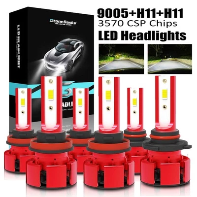 Combo 6x 9005+H11+H11 LED faros súper brillantes para Acura RDX 2013-2015 Foto 1 de 4