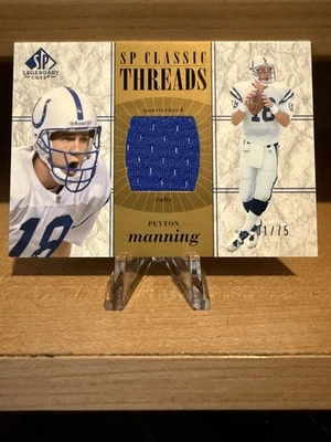 2002 UD SP Legendary Cuts Classic Threads Peyton Manning Colts Card #CC-PM 01/75 - Image 1 of 2