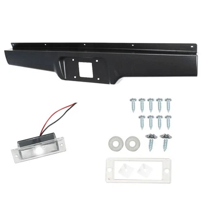 Rear Bumper Roll Pan w/ License LED Light 1982-1993 For Chevy S10 Fleetside Foto 1 de 4