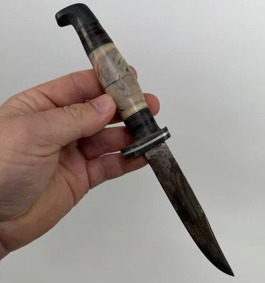 FACA DE LÂMINA FIXA HUNTER VINTAGE Couro ALÇA IDEAL FEITA NA ALEMANHA - Imagem 1 de 4