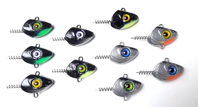 Vertikal Jigköpfe 40-60gr Screw - in Schraubkopf Zander Hecht Jigkopf Federjig  - Bild 1 von 4