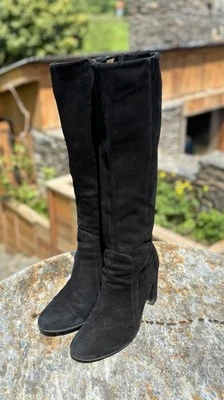 Bottes À Talons Heyraud T39 En Daim Intérieur Cuir Talons : 8,5cm Très Bon État Foto 1 de 4