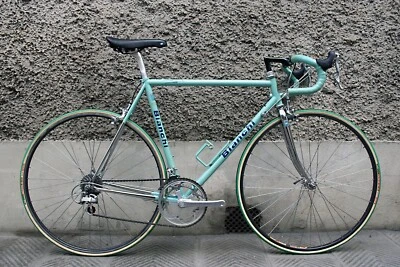 bianchi cdm columbus genius shimano durace 7402 italy steel bike vintage celeste - Image 1 of 4
