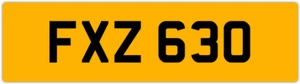 FXZ 630 F 3X3 PLACA DE MATRÍCULA PRIVADA SIN FECHA ALETA FRED FAS FRAN FERN FAY - Imagen 1 de 1