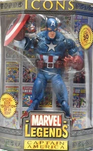 CAPTAIN AMERICA Marvel Legends Icons 12" MASKED TOYBIZ Action Figure, NIB - Picture 1 of 4