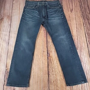 Pantalones de mezclilla Levis 505 para hombre 36X30 azul pierna recta lavado medio algodón - Imagen 1 de 9