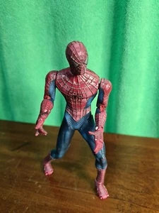 Vtg 2002 SPIDER-MAN The Movie Poseable Action Figure Spider-Man Marvel 15cm - Picture 1 of 11