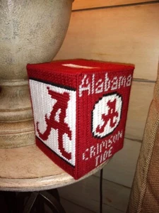  Made to Order Handmade Alabama Crimson Tide Tissue Cover - Picture 1 of 2