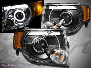 08-12 Ford Escape XLT XLS Limited DRL Strip Halo LED Projector Headlights Black - Picture 1 of 2