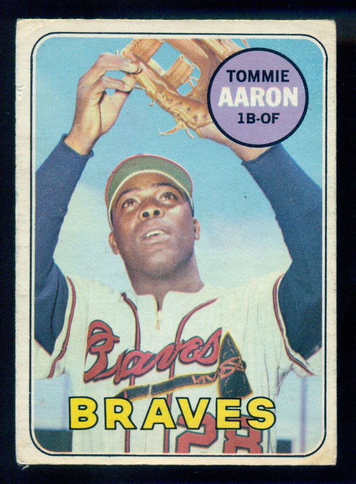 1969 TOPPS OPC O PEE CHEE BASEBALL #128 TOMMIE AARON VG-EX ATLANTA BRAVES Card - Image 1 of 2