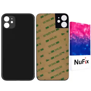 Back Glass Replacement for iPhone 11 with adhesive battery door Black - Photo 1 sur 1
