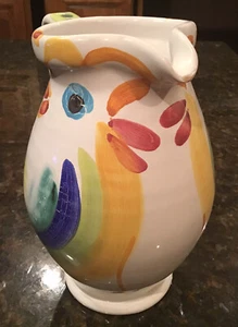 VTG Ceramic Pottery Rooster Pitcher Margherita Rossetto Venezia Pezzo Unico 99/7 - Picture 1 of 5