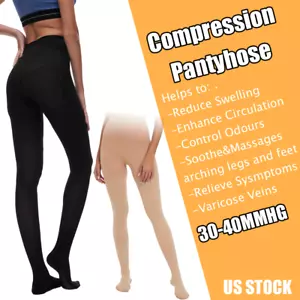 Compression Varicose Stockings Pantyhose Varicose Stockings 30-40 mmHG Sock - Picture 1 of 15