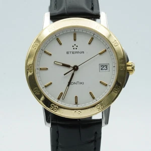 ETERNA KONTIKI 60 AUTOMATIK HERREN UHR 34MM VINTAGE SCHÖN 3400.47 PAPIERE ET028 - Picture 1 of 10
