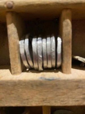  Doppio anello  grande a spirale in alluminio leggero colore argento UNISEX - Immagine 1 di 4