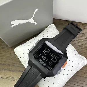 NUOVO✅ Orologio PUMA Remix Cronografo Digitale Dual Time Silicone Nero P5056 $95 - Foto 1 di 12