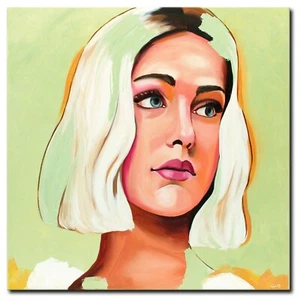 ORIGINAL Gemälde Acrylbild Frau Modern Abstrakt Porträt Malerei Kunst HANDGEMALT - Bild 1 von 7