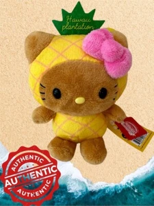 NUEVO-HAWAII Edición Especial DOLE PLANTATION Hello Kitty 6" Peluche - CABEZA DE PIÑA - Imagen 1 de 2